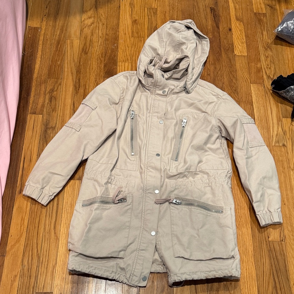 All Saints Beige Hooded Jacket